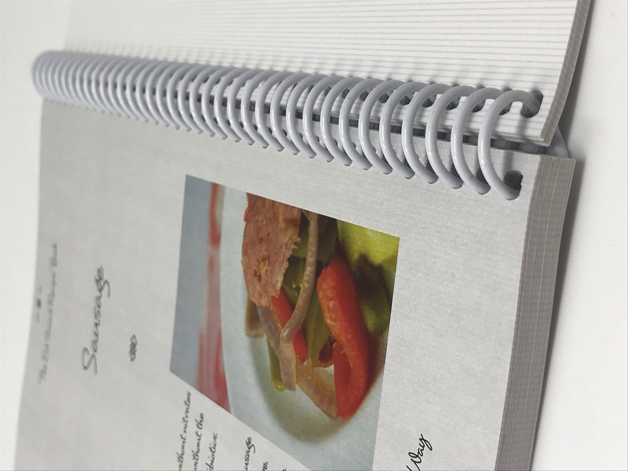 Cookbook with lay-flat binding