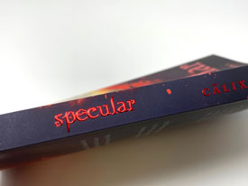 "specular" red metallic spine 