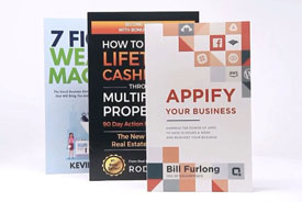 Three business book covers 