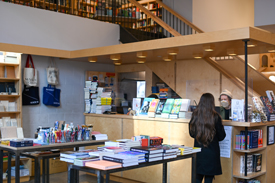 Woman shopping at bookstore